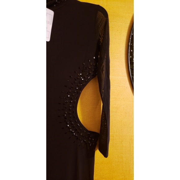 KIKI RIKI CUT-OUT SIDE HIGH NECKLINE GOWN - Picture 5 of 7